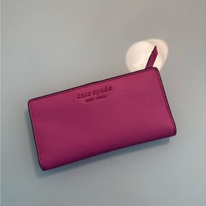 Kate Spade Pink Leather Wallet Sleek Design